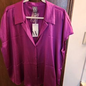 Women's Worthington XXL short sleeve button down dress shirt. NWT